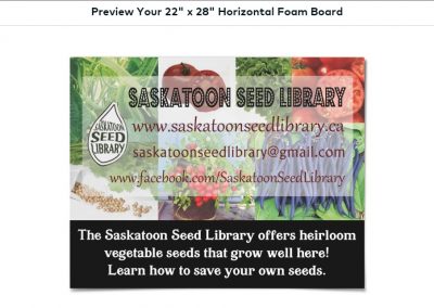 Saskatoon Seed Library Promotional Items
