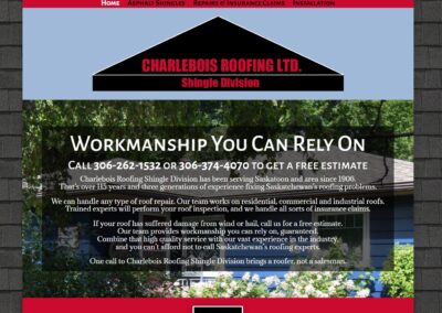 Charlebois Roofing Shingle Division Website