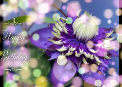 Happy Birthday Clematis