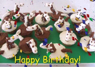 Happy Birthday Horse Cupcakes