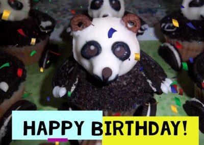 Happy Birthday Panda Cupcake