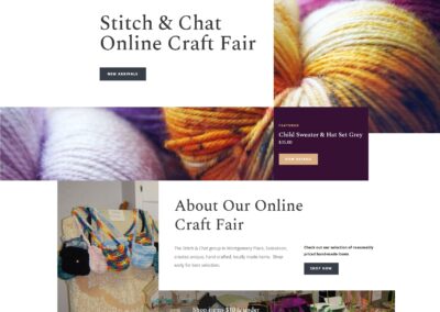 Stitch & Chat Online Craft Fair Website